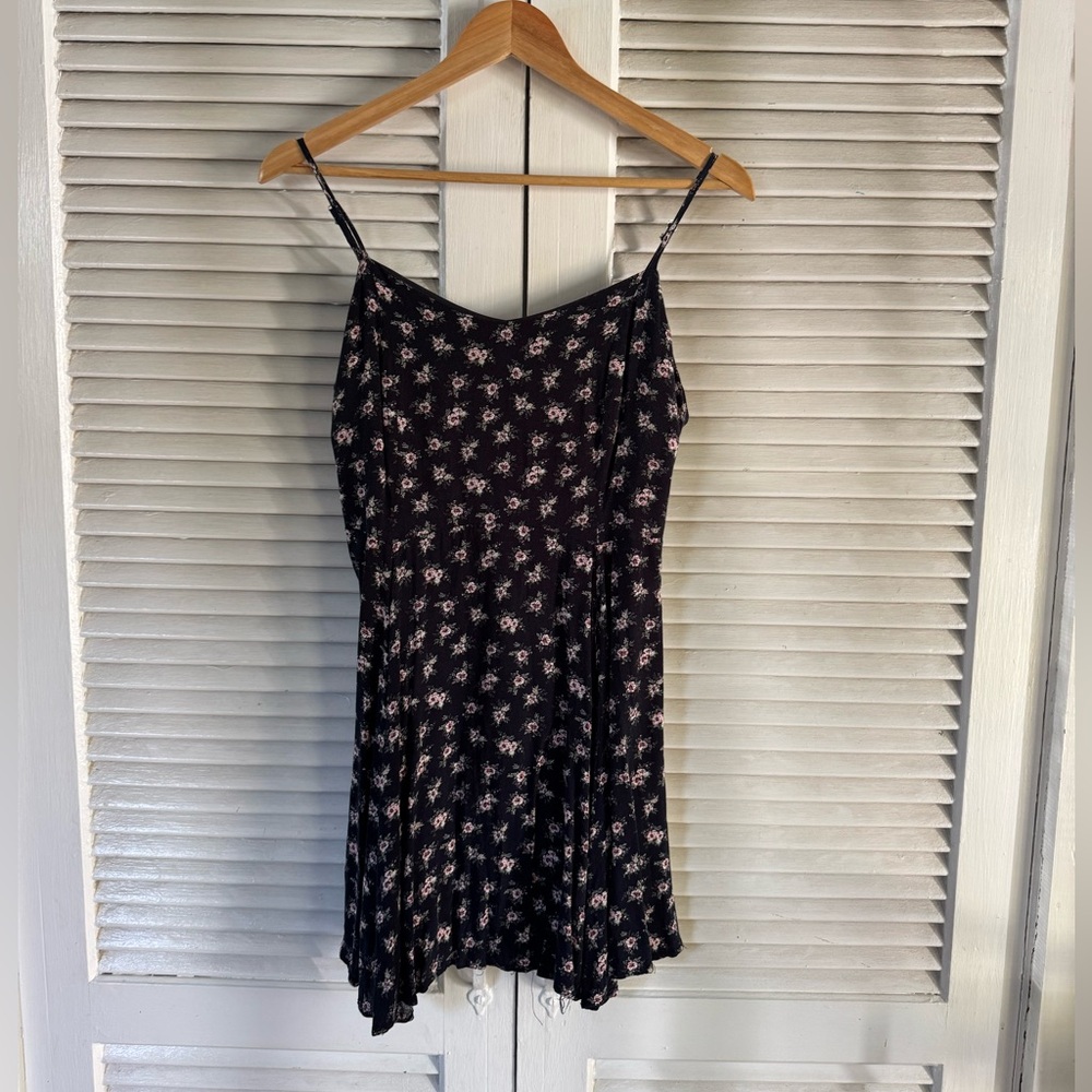 Floral Black Dress